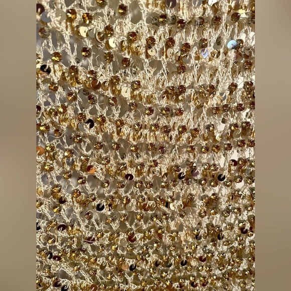 Retrofete Saraya gold crochet embellished gown NWT - Picture 5 of 5